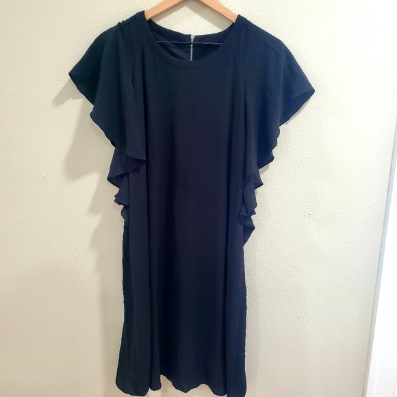 Worthington Dresses & Skirts - Black Flutter-sleeve Dress